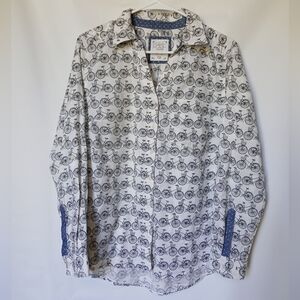 Style & Co. Womens Bicycle Print Shirt Size M Color Black & White
